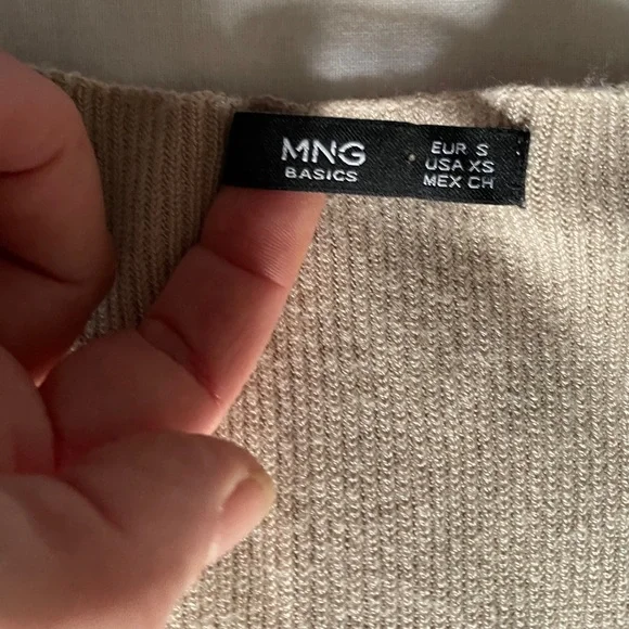 MNG Nude Belted Knit Midi Dress - Picture 5 of 8